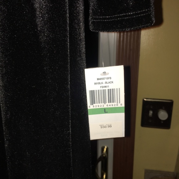 💋SALE💋NWT Fever velvet-like black dress size L - Picture 3 of 8
